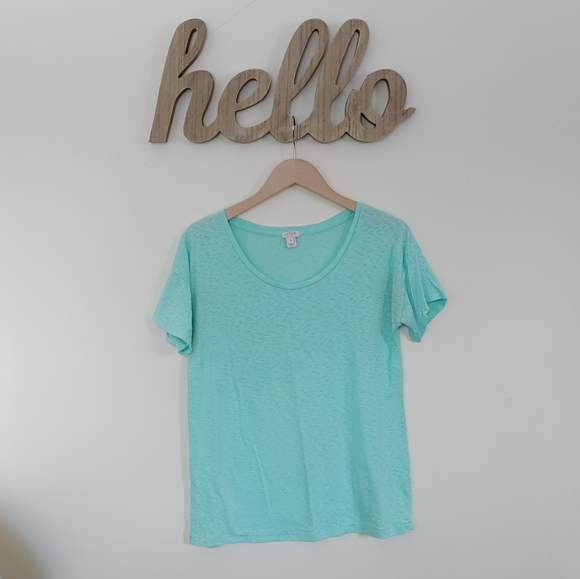 J. Crew Tops - J Crew Mint Boyfriend Tee (S)